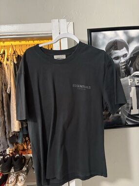 Fear of God Essentials Black Short Sleeve Logo T-Shirt